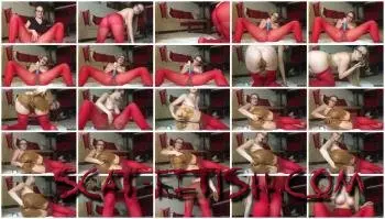 Scatshop.com (JosslynKane) Red pantyhose got pooped [FullHD 1080p] Solo, Pantyhose Screenshot 1