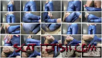 Shit in Leggins (Thefartbabes) Shiny Ruined Tights Seduction [FullHD 1080p] Poop Screenshot 1