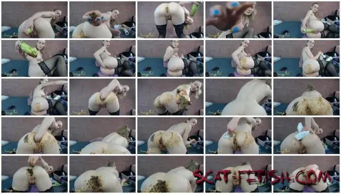 Toy Play (JanaBella) Stuffing My Ass With Zucchini and Poop [FullHD 1080p] Solo, Teen Screenshot 1