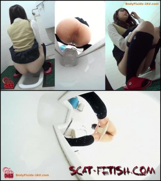 Morning defecation of two sisters. () Defecation/Family defecation [FullHD 1080p]