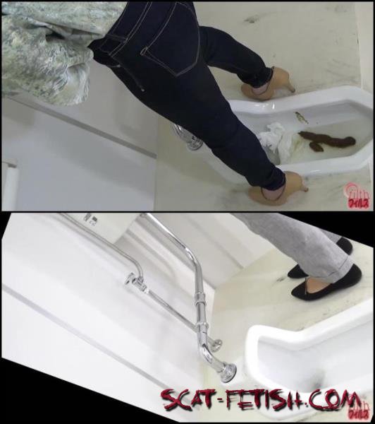 Girls pooping long turd in toilet with spy camera. () Defecation/DLFF-130 [FullHD 1080p]