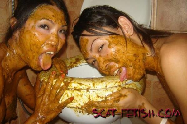 Asian Scat Whores. (Uncensored) () Homemade scat/Shit eating [SD]