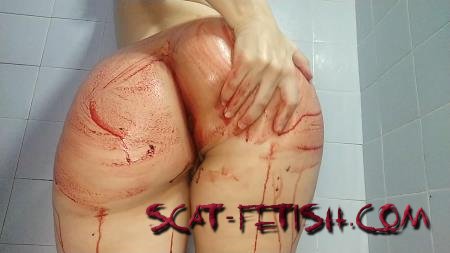Fetish Queen (Xiomara Fox) Playing with my menstrual blood [FullHD 1080p] Smearing, Solo