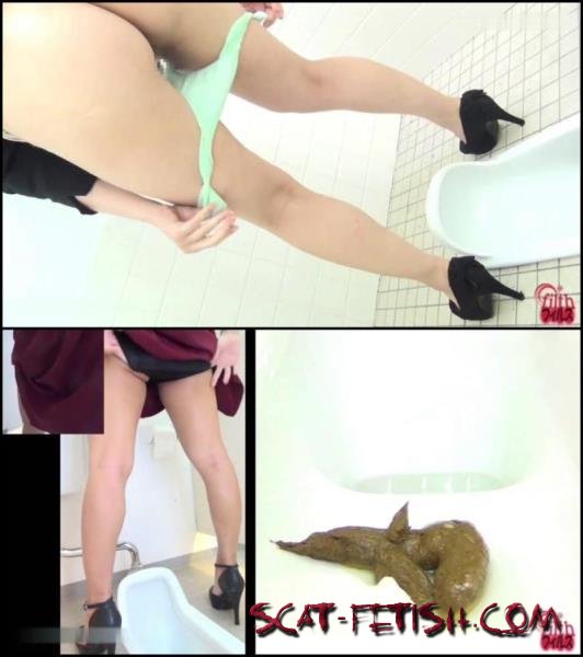 Two spy camera in toilet poop girls. () DLFF-067/Girls pooping [FullHD 1080p]