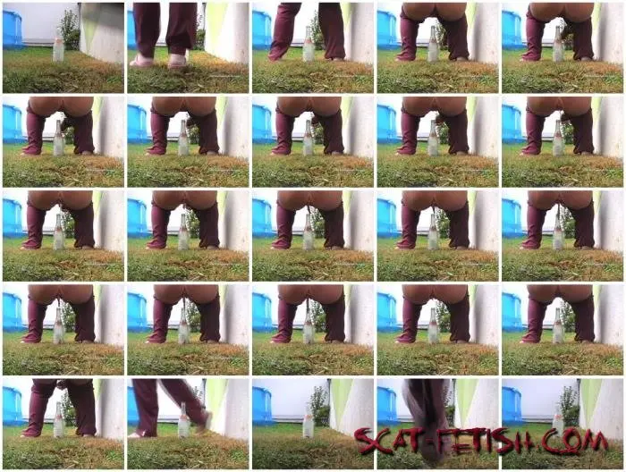 OutdoorScat (ShitGirl) Can a girl shit in a bottle? [SD] Solo, Fetish Screenshot 1