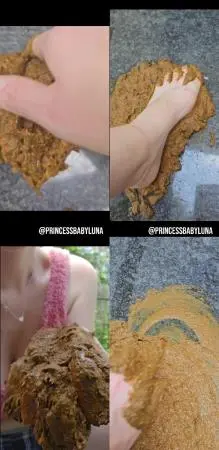 Femscat.com (PrincessBabyLuna) Pooping Outside and Playing With It [FullHD 1080p] Scat, Solo
