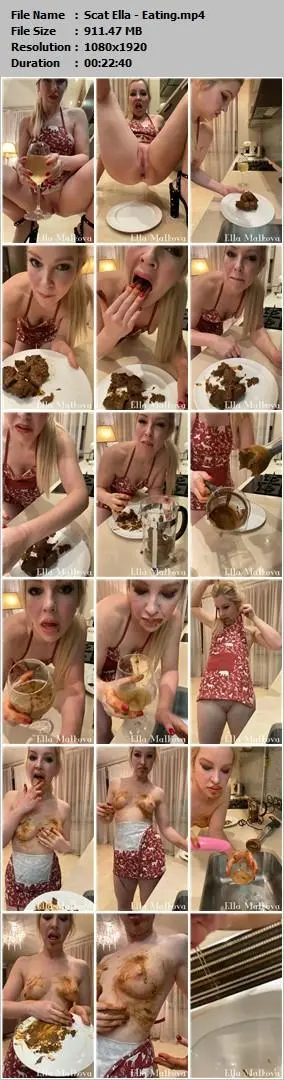 Ella Malova (Scat Ella) Eating Shit [DVDRip] Scat, Vomit Screenshot 1