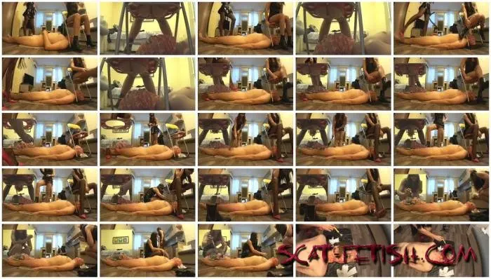 Femdom (2 Goddess) Feed Slave Toilet chair Face Shitting [FullHD 1080p] Toilet Slavery, Domination Screenshot 1