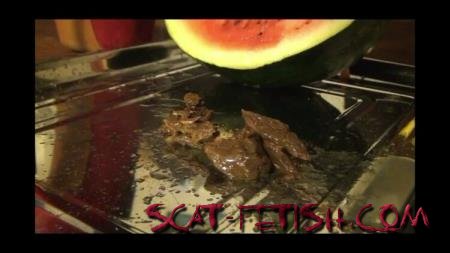 ScatShop.com (Silicone Goddess Antonella) Watermelon, caviar and Champagne for my slave [HD 720p] Toilet Slave, Brunette