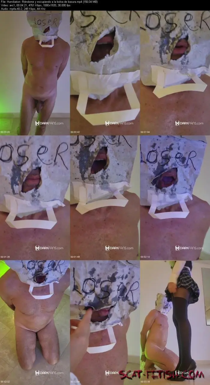 Scatbook (Domina Marbella) Humiliation and Riéndome y escupiendo a la bolsa de basura [FullHD 1080p] Femdom, Toilet Slavery Screenshot 1