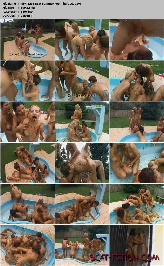Brazil (Ayumi, Cristina, Darla, Iohana Alvez, Leslie, Milly, Julia, Lizandra) MFX-1231-  Scat Summer Pool - Huh, Scat [DVDRip] Lesbians, Outdoor Screenshot 1