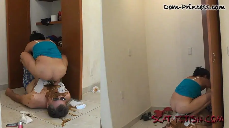 Femdom (Samantha) Toilet Slave in Closet Part 4 [FullHD 1080p] Brazil, Homemade
