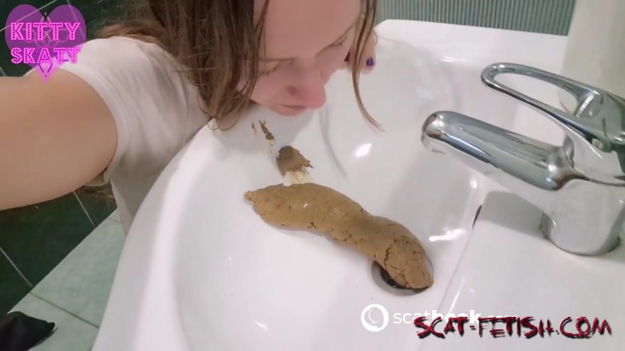 Big Pile (Solo) Desperate Sink Log in Hotel [HD 720p] Defecation, Amateur