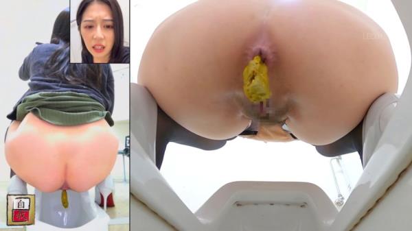 JG-563 (Jav Girls) Self filmed defecation videos with live commentary and a camera placed directly under the anus Part 2 [FullHD 1080p] Solo, Defecation, WC