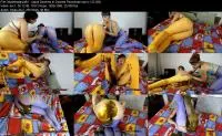 ScatShop (Golden Scat Girls) Liquid Diarrhea In Colored Pantyhose [FullHD 1080p] Lesbian, Stockings Screenshot 1