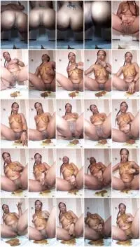 Shitting Girls (UniElla) Kinky Smearing [HD 720p] Solo, Defecation Screenshot 1
