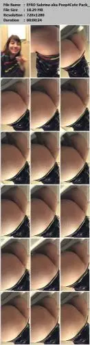 Scathd.com (Sabrina) EFRO Sabrina aka Poop4Cute Pack [SD] Solo Scat, Brunette Screenshot 1