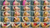 Panty Poop (p00girl) Liquid diarrhea in pink panties and smearing [FullHD 1080p] Solo, Smearing Screenshot 1