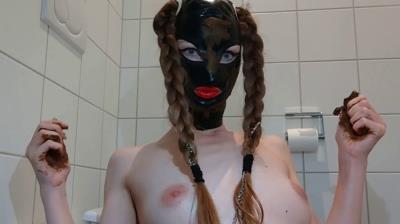 Fetish (Kink Goddess) Shitting Rubber Mask [FullHD 1080p] Latex, Shit, Solo