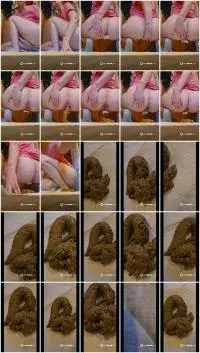 Scatbook (PrincessBabyLuna) Morning Load Poo [UltraHD 2K] Solo, Poop, Big Pile Screenshot 1