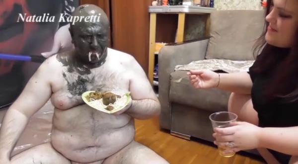 Femdom (Natalia Kapretti) Today Your Dinner – Shit, Pig Snout, Toilet [SD] Domination, Eat Shit