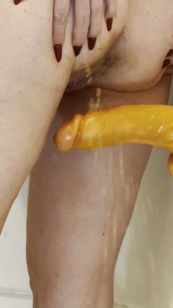 Homemade Scat (FreckledRED) Enema in the Shower [HD 720p] Solo, Defecation, Dildo