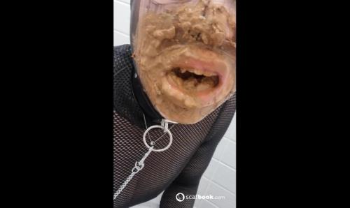 Scatbook (Scatlina) The slave eats her master's shit from the toilet [HD 720p]