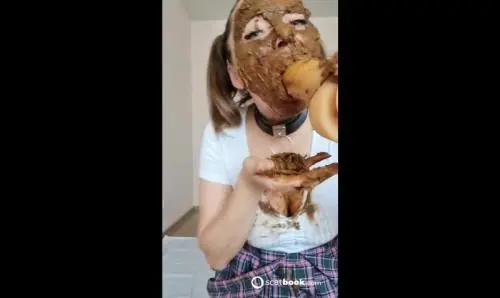 Scatbook (Scatlina) Fucking my shity mouth [HD 720p]