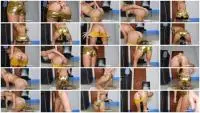 Scatbook.com (Miss Anja) SUPER MESSY FARTING BIG BAG ENEMAS IN SHINY TINY BOTTOM [FullHD 1080p] Dildo, Masturbation Screenshot 1