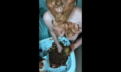 Scatbook (Scatlina) Shitty sink cleaning (with 6 loads) [HD 720p]