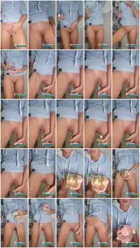 Scatbook.com (Miss Anja) Desperately Need To Piss In Glass [SD] Solo, Amateur Screenshot 1