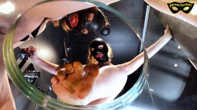 Perverformer.com (Mistress Kirsch, Yara Frei, Mistress Clara) Shit Pressed Into Your Mouth With Our Dirty Feet [FullHD 1080p] Germany, Femdom