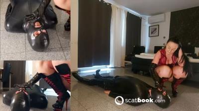 Scatbook.com (Mistress Luciana) Na los friss meine Scheiße restlos auf [HD 720p] Germany, Scat