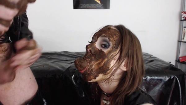 Hard Scat (Jessica) Fucked hard with a scat-stuffed mouth eat shit [FullHD 1080p] Blowjob, Anal, Eat