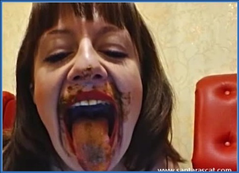 Santara Shocks in Intense Scat and Peeing Dirty Secretary Scene – Scat-Slaves poster