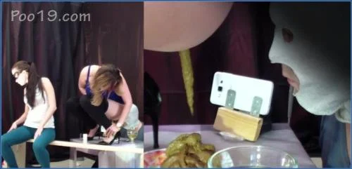 Russian Mistresses Dominate with Scat Breakfast for Slave in HD – Scat-Slaves poster