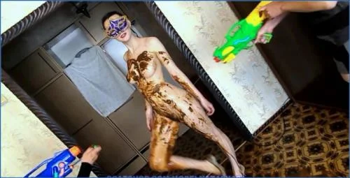 ModelNatalya94 Engages in Dirty Fetish Fun with Water Pistol Games - related scat video at Scat-Fetish