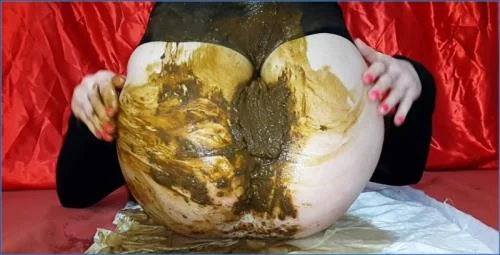 Anna Coprofield in Black Pantyhose with a Dirty Ass and Prolapse Shit - scat porn video at Scat-Fetish.com
