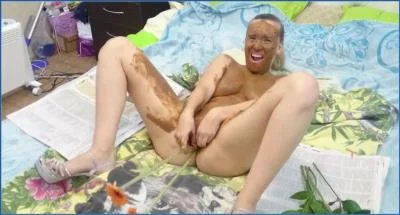 Download Natalya in Authentic Russian Scat Action- Brown Wife Under the Flowers Scat-Fetish.com