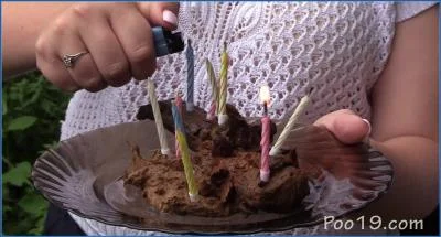Milana Smelly's Bizarre Birthday Bash: Shit, Earwax, and Verbal - scat porn video at Scat-Fetish.com