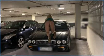 Devil Sophie Streams Wild Scat and Pissing in Public Parking Garage - popular scat video at Scat-Fetish