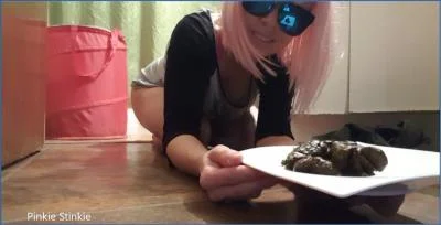 Pinkie Stinkie Dominates with Uninhibited Solo Scat and Poop - Full - related scat video at Scat-Fetish
