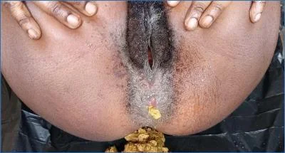 Ebony Princess Puts On a Wild Shitting and Pissing Show for Her Fans - scat porn video at Scat-Fetish.com