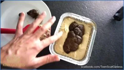 Godess Kink aka TeenScatGodess Shits, Smears, and Bakes a Poop Cake - scat porn video at Scat-Fetish.com
