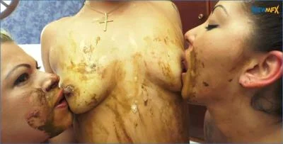 Chimeny's Wild Shit Eating and Smearing Bout in Latex - Scat POV - scat porn video at Scat-Fetish.com