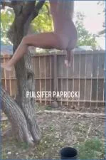 Pulsifer Paprocki Shits Outdoors, Smearing Her Mess Under a Hanging - scat porn video at Scat-Fetish.com