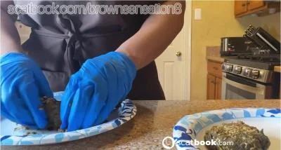 BrownSensation8 Pushes Boundaries with Anal Scat and Kaviar Puke - scat porn video at Scat-Fetish.com