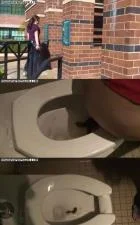 Public Restroom Pooping with Alina, Demi, and Aspen - scat porn video at Scat-Fetish.com