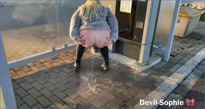 Devil Sophie, SteffiBlond's Kinky Public Scat and Pissing Fetish Exhibition - scat porn video at Scat-Fetish.com
