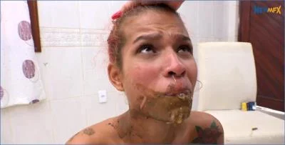 Nicole and Valéria in Extreme Scat and Humiliation Fetish vid - scat porn video at Scat-Fetish.com